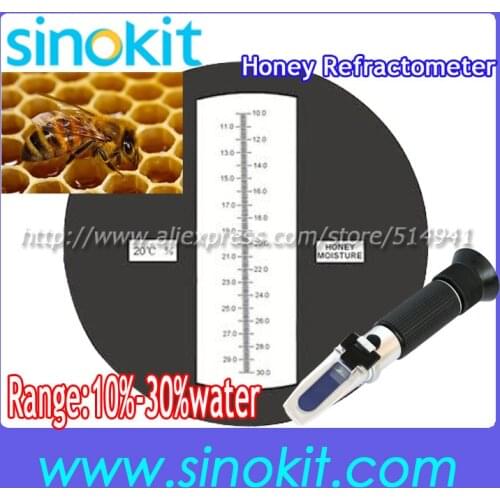 Wholesales 10%-30%water Honey Refractometer without calibration oil RHF-30ATC