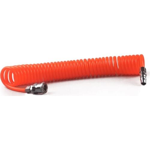 3 6 9 12 20 Meters Recoil Air Hose PU Compressor Spring Tube with Quick Joint Connector