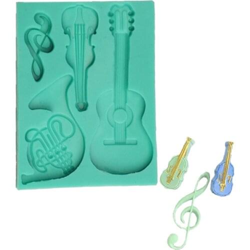 Guitar Shape Silicone Cake Mold Fondant Mold, Jelly,Candy, Chocolate Soap Mold, Decorating Bakeware K540
