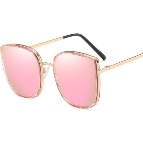 Classic Fashion Square Metal Children Sunglasses Boys Girls Brand Designer Pink Lens Kids Sun Glasses Okulry UV400 Oculos