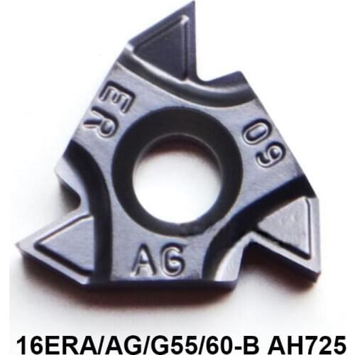 16ER A60 G60 AG60 A55 16ERA60-B 16ERAG60-B 16ERG60-B 16ERAG55-B AH725 Threading Lathe Cutter Tools Carbide Inserts