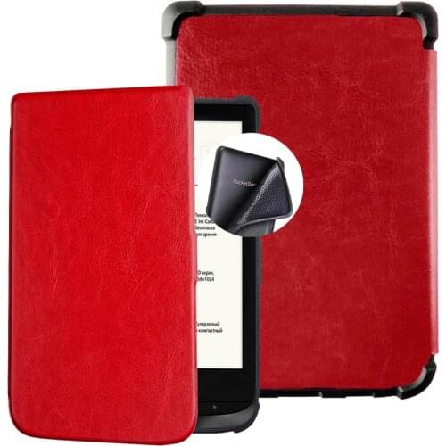 Ultra slim book Case Cover For PocketBook Touch Lux 4 (Model: PB 627) eReader Soft Tpu Case flip good fit for PB 627