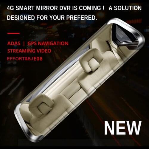 Effort&BJ 4G Wifi Mirror Dual Camera 10" Video Recorder Car DVRs 1080P Android Dash Cam With GPS ADAS Auto Registrar DVR