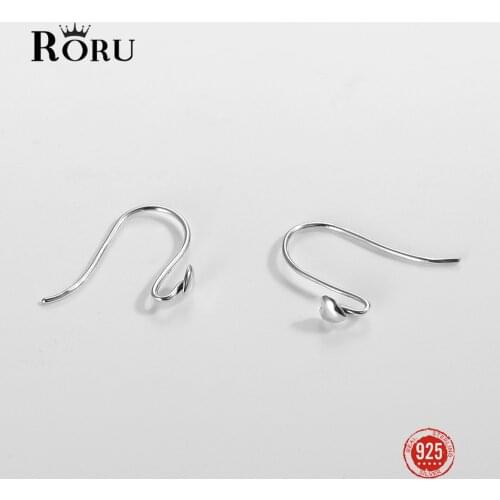 925 Sterling Silver Earrings for Women Love Heart Shape Ear Hook Fine Gift Simple Sweet Trendy Silver Ear Jewelry