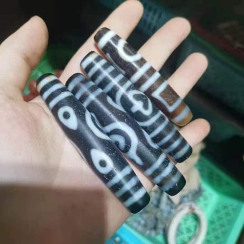 1pcs/lot large lengthened snails, bodhi leaves, double heaven and earth weathered heavenly agate dzi beads rare ancient diy gem