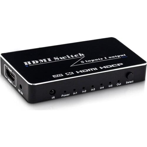 4K 5 In 1 Output HDMI Switch 5x1 Video Switcher Converter for XBOX PS3 PS4 PS5 Notebook PC DVD TV BOX TO HDTV Monitor Projector