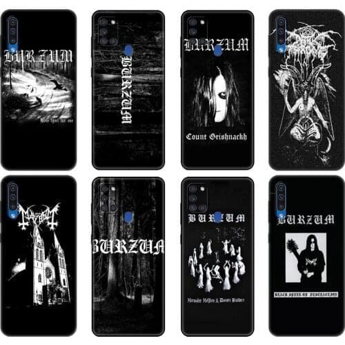 Black tpu Case For Samsung Galaxy A50 50S A30S A10 A01 A11 A21S A31 A41 A51 A71 M21 M30S S10 LITE Cover Burzum Filosofem BRZM