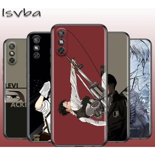 Attack on Titan Levi·Ackerman for Huawei Y9A Y9 Y9S Y8S Y8P Y7P Y7 Y6S Y6 Y5P Y5 Prime Pro Lite Black Phone Case