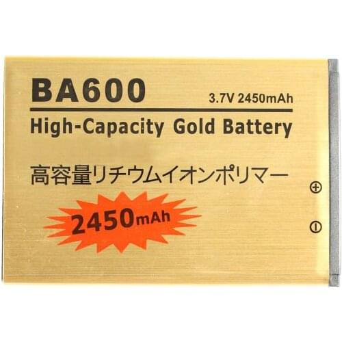 Ciszean 1x 2450mAh BA600 3.7VDC Gold Replacement Li-ion Battery For U Kumquat ST25i ST25C Batterie Bateria Batterij