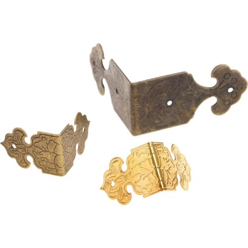 12Pcs 25x25mm Decorative Corner Bracket Furniture Wood Box Feet Furniture Corner Protector Decorative Corbel Furniture Fittings
