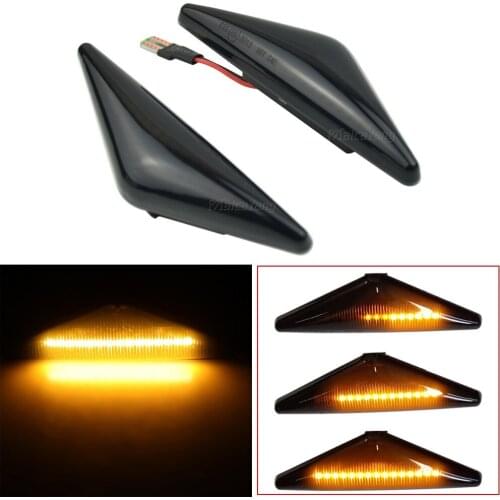 For Ford Focus MK1 1998-2004 Modeo MK3 2000-2007 Turn Signal Light Indicator LED Dynamic Side Marker Lamp Smoked Flashing Light