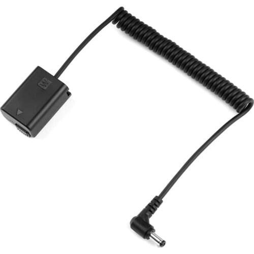 Spring Cable NP-FW50 Dummy Battery 5.5x2.1mm DC Coupler for -Sony A7, A7S, A7R, a7 II, a7S II, and a7R II A5100,Camera