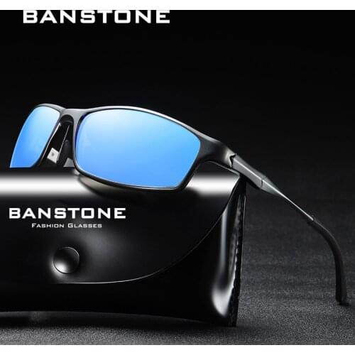 BANSTONE Aluminum Magnesium Men HD Sunglasses Polarized Sports Driving Goggles Fishing UV400 Sun Glasses oculos de sol masculino