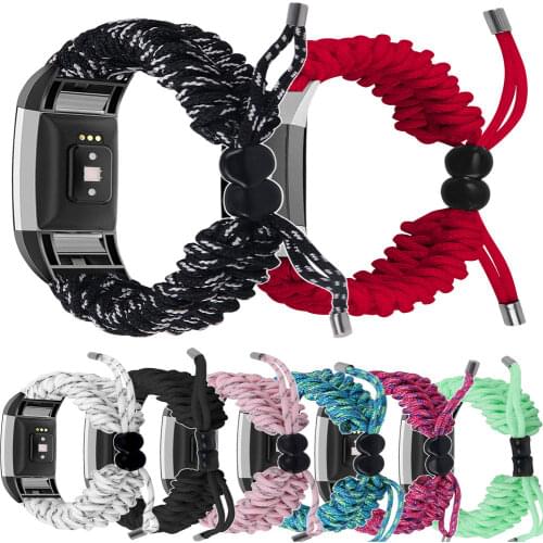 2020 New Hot Selling Wristband For FItbit charge2/3 Smart Watch Band New Umbrella Rope Braided Strap Adjustable Watch Strap