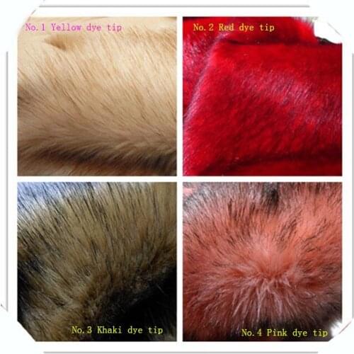 Wholesale high-grade faux-fur-fabric,pile 3.5cm Dye tip fox fur,fur blanket faux fur photo prop,10color available,170cm*50cm/pcs