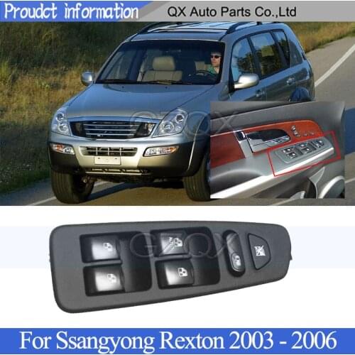 CAPQX Front Left side Window Control Switch Panel For Ssangyong Rexton 2003 2004 2005 2006 Master Console Control Switch