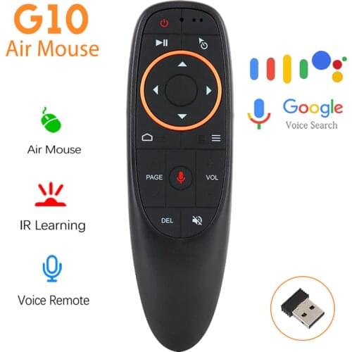 Smart Home Air Mouse Android TV Google Assistant G10 G10S 2.4G Netflix Voice IR 433 mhz Universal Remote Control