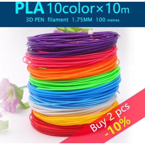 3d printing pen abs1.75mm abs filamen 3d pen 3 d pens Environmental safety plastic best gift 10color 10m Buy two -10