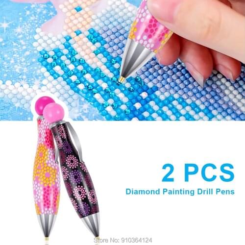 Diamond Painting Tools Point Drill Pens Sticky Embroidery Pen for Diamond Rhinestone Painting, Accessories Kits