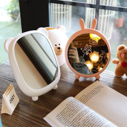 Cute Make Up Mirror Household bedroom Desktop Dormitory Portable Creativity Lovely Beauty Mirror Decorative Mirror