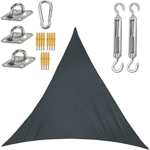 Sun Shade Cloth Sunshade Outdoor Sail Canopy Sunshades Patio Triangle For Garden Camping Windproof Tear-resistant 3*3*3m Awning