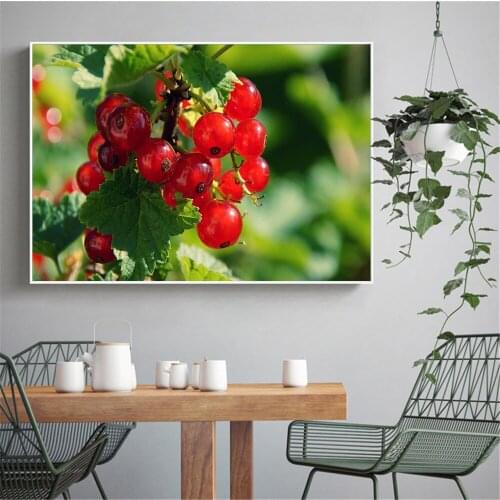 Nostalgic Style Fruit Oil Painting Apple Grape Restaurant Wall Background Hanging Painting Wild Orchard Fruit Decoration Picture
