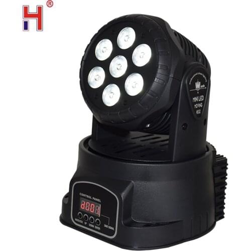 Led Dj Lights Moving Head Dmx Wash 7X12W Moving Light For Dj Club Stage Projector Disco