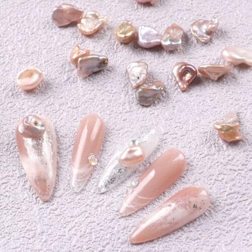 TSZS10pcs/bottle nail art natural freshwater pearl nail fashion decoration nail salon professional product
