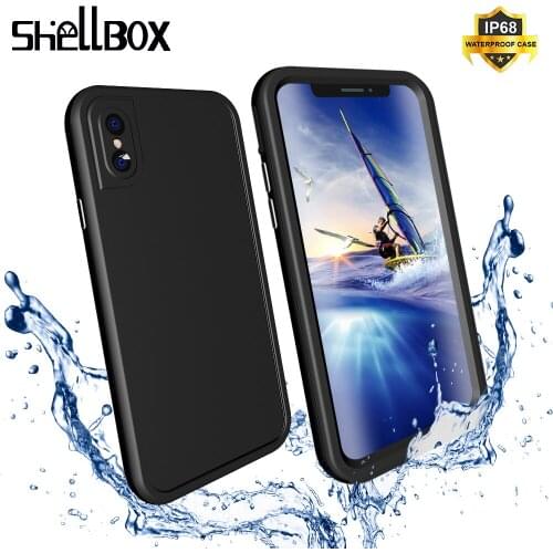 SHELLBOX IP68 Waterproof Case For iPhone X Case 360 Full Protecter Underwater Smartphone Case Cover For iPhoneX Water Proof Case