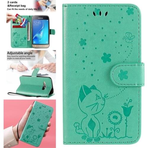 Bright Cases For Samsung J5 2017 PU Leather Flip Wallet Bag Casa Cover Galaxy J530 J120 J2 Pro 2018 Prime J510 J3 J6 J7 J4 Plus