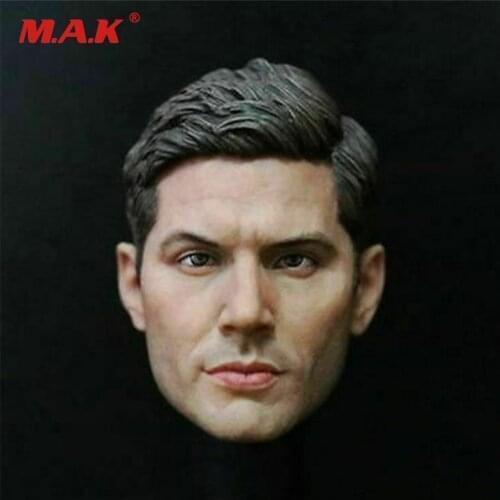 1:6 Dean Winchester Jensen Ackles Male Head Carving Head Sculpt Movie Figure Head For 12" Male Action Figure Body