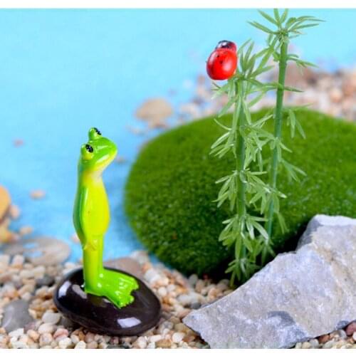 1pc Cute Animal Frog Moss Micro World Bonsai Garden Small Ornaments Landscape Fairy Garden Miniatures Accessories