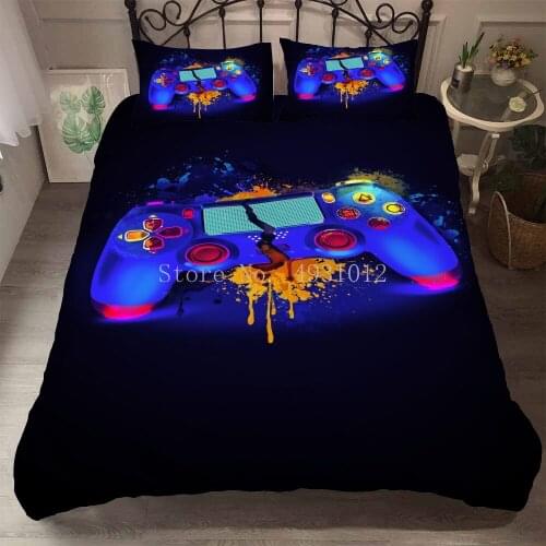 Gamer Bedding Sets Duvet Cover Kids Boys Girls Color Bed Set Fashion Game Handle Quilt Comforter Covers 3 Pcs