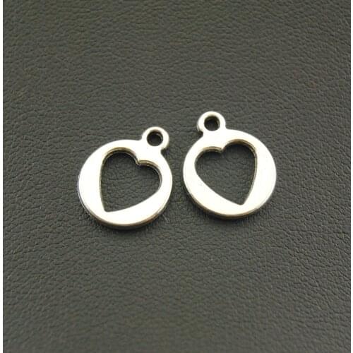 30 pcs 15x12mm Silver Color Hollow out Heart Charm DIY Metal Bracelet Necklace Jewelry Findings A1130