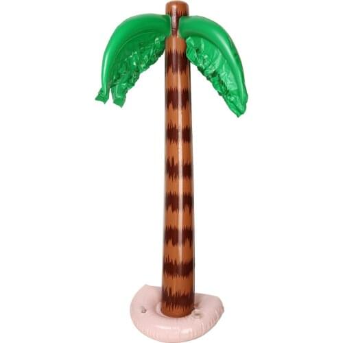 90cm Inflatable Palm Tree Hawaiian Summer Beach Pool for Party Decor Color Random