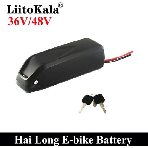 LiitoKala 36V 48V 10Ah 12Ah 15Ah 20Ah Electric Bike Battery Hailong 18650 Cells Pack Powerful Bicycle Lithium Battery USB Port