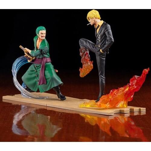 Anime One Piece Roronoa Zoro Vinsmoke Sanji PVC Action Figure Collection Toy 18 CM