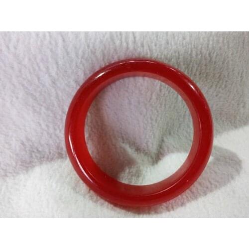 Free Shipping Chinese Beautiful 100% Natural Red Nephrite Bangle Bracelet Handmade 60mm ()