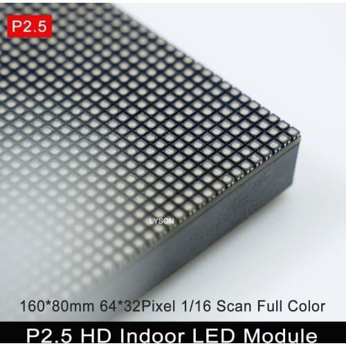 Free Shipping P2.5 LED Screen Panel Module 64*32 Pixels 1/16 Scan 3in1 SMD Indoor Full Color Display