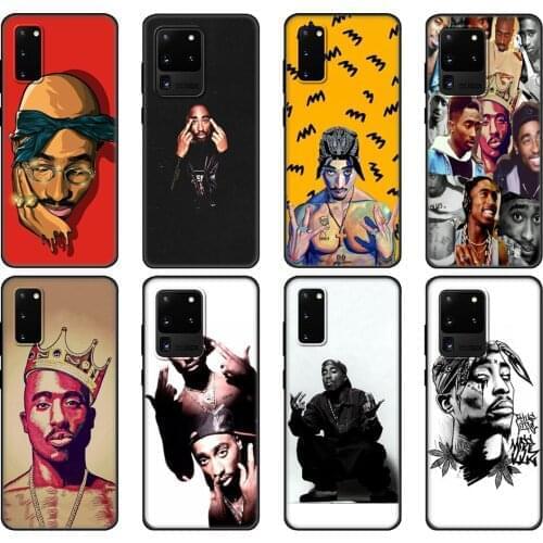 Black tpu Case For Samsung galaxy S20 /S20 PLUS/S20 ultra/S20+ /S20FE back cover 2Pac Tupac Shakur