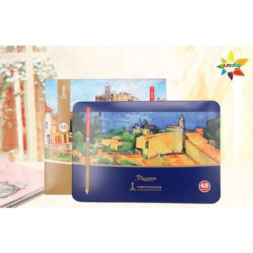 Chunghwa colored pencil Paul Cezanne series 9022 & 9023 24 / 36 / 48 color oil color pencil professional art supplies