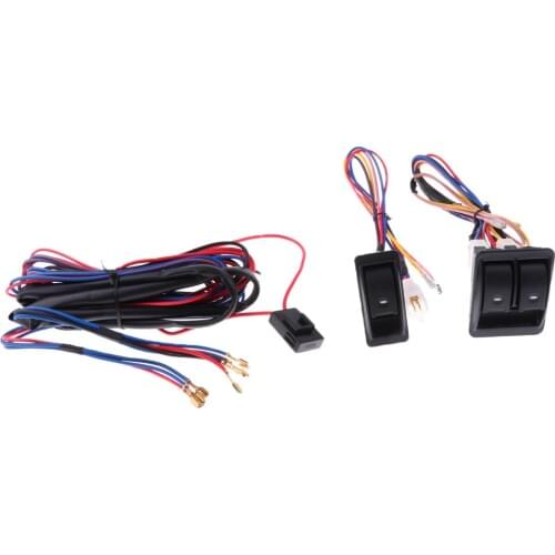 DC12V Car Universal Top Quality Power Window Switch Kits With Wiring Harness