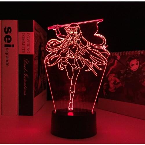 Anime Akame Ga Kill Akame Figure 3D Led Light for Bedroom Decor Night Light Manga Childrens Birthday Gift Room Anime 3d Lamp