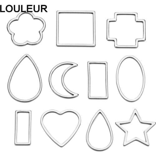 20pcs/lots Stainless Steel Geometric Hollow Triangle Connector Charms For DIY Jewelry Making Findings Pendant Wholesale Supplies