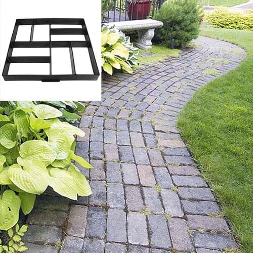 Hot Sale Garden DIY Plastic Path Maker Pavement Model Concrete Stepping Stone Cement Mould Brick Paving Molds Garden Buildings