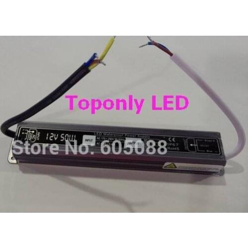 IP67 waterproof led power supply 50w dc12v/24v led transformer led driver for led strip/bar/module lamp lighting,100pcs/lot