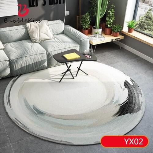Bubble Kiss Nordic Fashion Geometry Carpets For Living Room Round Anti-Slip Customized Mat Sofa Bedroom Bedside Home Decor Rugs