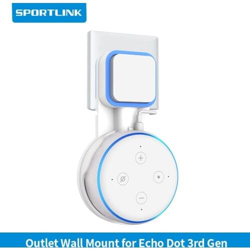 For Alexa Echo Dot 3rd generation Wall Mount Outlet Hanger Stand Holder Case Plug,Plug-in Mount Stand work with Amazon Echo Dot3
