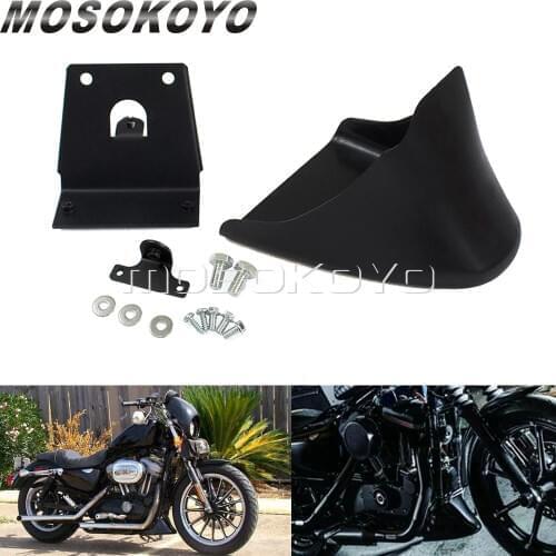 For Harley Sportster XL 883R 48 XL1200 XL883 Lower Chin Front Spoiler Air Dam Chin Fairing Bottom Upper Mudguard Fairing Cover