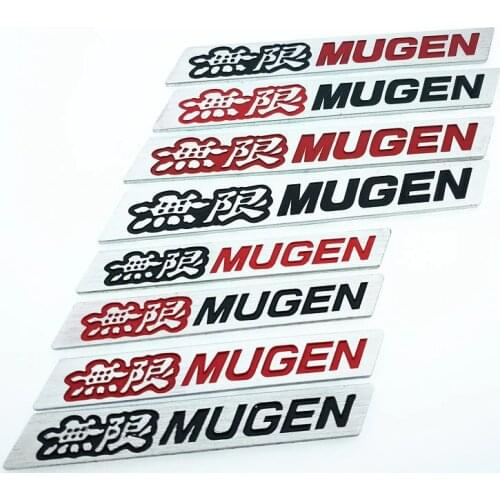New 3D Aluminium alloy MUGEN Auto Car Sticker Emblem Chrome Logo Rear Badge for HONDA Civic Accord S2000 CR-V Car-Styling Covers